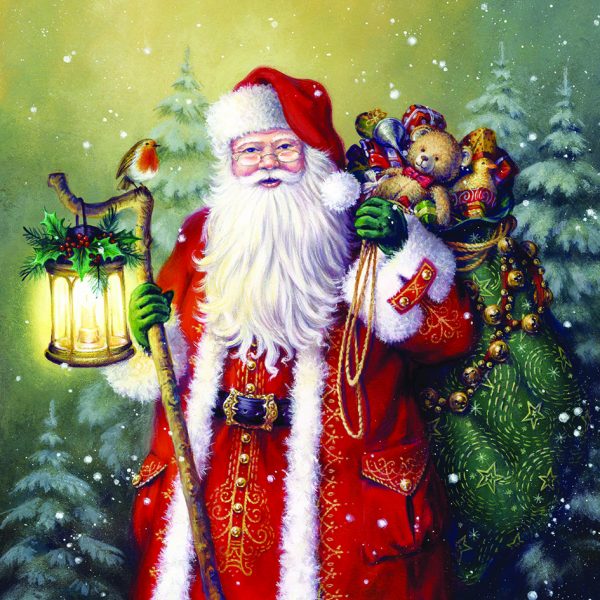 Santa Claus with a sack of toys